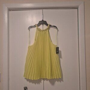 Womens Inc Pleated Dressy Top